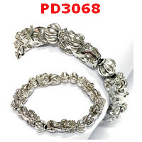 PD3068 : สร้อยข้อมือปี่เซียะโลหะเงิน 6 ตัว