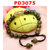 PD3075 : สร้อยข้อมือปี่เซียะสีทองสร้อยเชือก 