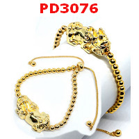 PD3076 : สร้อยข้อมือเชือกปี่เซียะสีทอง