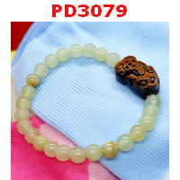 PD3079 : สร้อยข้อมือปี่เซียะหินไทเกอร์อาย+หยกโอลีฟ