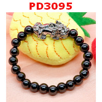 PD3095 : สร้อยข้อมือปี่เซียะสีเงินร้อยเฮมาไทด์