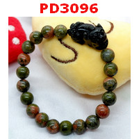 PD3096 : สร้อยข้อมือปี่เซียะหินอ็อบสิเดียน+ยูนาไค้ท์