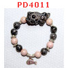 PD4011 : สร้อยข้อมือปี่เซียะดำหินอะเก็ต