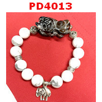 PD4013 : สร้อยข้อมือปี่เซียะดำหินอะเก็ต