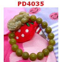 PD4035 : สร้อยข้อมือปี่เซียะหยกเขียวมะนาว