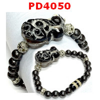 PD4050 :  สร้อยข้อมือปี่เซียะหินอะเก็ต+DZI