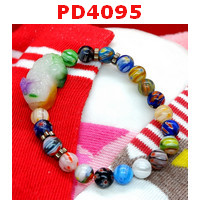 PD4095 : สร้อยข้อมือปี่เซียะหิน 5 สี+หินลายแฟนซี