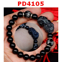 PD4105 : สร้อยข้อมือปี่เซียะสีดำ+คาถาทิเบต