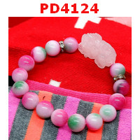 PD4124 : สร้อยข้อมือปี่เซียะหินโรสควอตซ์สีชมพู