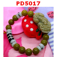 PD5017 : สร้อยข้อมือปี่เซียะหยกเขียวมะนาว+DZI