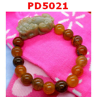 PD5021 :  สร้อยข้อมือปี่เซียะหยก+เกร็ดมังกร