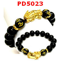 PD5023 : สร้อยข้อมือปี่เซียะทอง+คาถาทิเบต