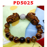 PD5025 : สร้อยข้อมือปี่เซียะคู่ ไทเกอร์อายส์