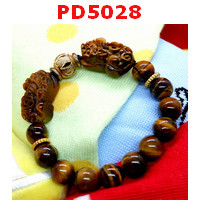 PD5028 : สร้อยข้อมือปี่เซียะหินไทเกอร์อายคู่