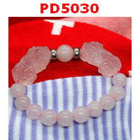 PD5030 : สร้อยข้อมือปี่เซียะโรสควอตซ์คู่