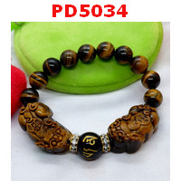 PD5034 : สร้อยข้อมือปี่เซียะหินไทเกอร์อายคู่ 