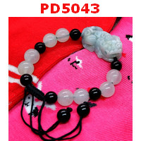 PD5043 : สร้อยข้อมือปี่เซียะหยกขาวอมเขียว