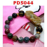 PD5044 : สร้อยข้อมือปี่เซียะหยกเขียวมะนาว+คาถาทิเบต