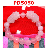 PD5050 : สร้อยข้อมือปี่เซียะคู่ หินโรสควอตซ์
