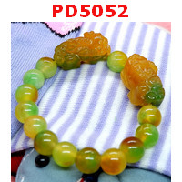 PD5052 : สร้อยข้อมือปี่เซียะคู่ หินหยก 3 สี