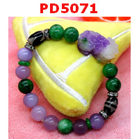 PD5071 : สร้อยข้อมือปี่เซียะหยก 5 สี+DZI
