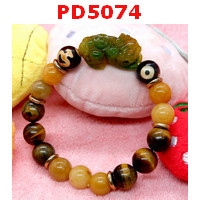 PD5074 : สร้อยข้อมือปี่เซียะหินหยก3 สี+DZI