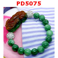 PD5075 : สร้อยข้อมือปี่เซียะหยกเขียวน้ำตาล