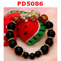 PD5086 : สร้อยข้อมือปี่เซียะโลหะสีทอง+คาถาทิเบต