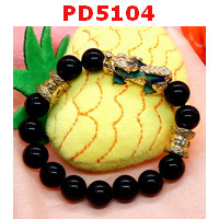 PD5104 : สร้อยข้อมือปี่เซียะสีทองลงยา เปลี่ยนสีได้