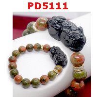 PD5111 : สร้อยข้อมือปี่เซียะหินอ๊อบซิเดียนดำ