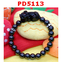 PD5113 : สร้อยข้อมือปี่เซียะหินอ็อบสิเดียน+เฮมาไทด์