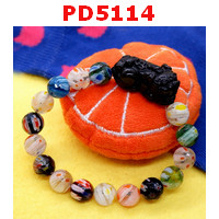 PD5114 : สร้อยข้อมือปี่เซียะหินอ็อบสิเดียน+หินลายแฟนซี