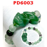 PD6003 : สร้อยข้อมือปี่เซียะหยกเขียว ฟลูออไร้ท์