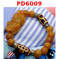 PD6009 : สร้อยข้อมือปี่เซียะหยกเหลือง+DZI 