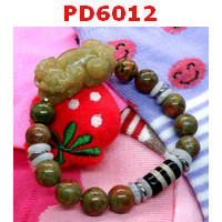 PD6012 :  สร้อยข้อมือปี่เซียะหยก+DZI+ยูนาไค้ท์