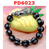 PD6023 : สร้อยข้อมือปี่เซียะเงิน+คาถาทิเบต