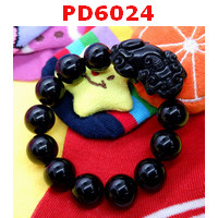 PD6024 : สร้อยข้อมือปี่เซียะหินอ๊อบซิเดียนดำ