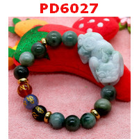 PD6027 : สร้อยข้อมือปี่เซียะหยกเขียว+คาถา