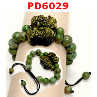 PD6029 : สร้อยข้อมือปี่เซียะหินไทเกอร์อายคู่