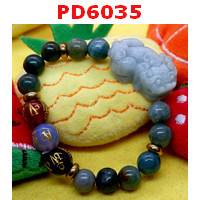 PD6035 : สร้อยข้อมือปี่เซียะหยกเขียว+คาถา