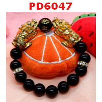 PD6047 : สร้อยข้อมือปี่เซียะทองคู่+คาถาทิเบต