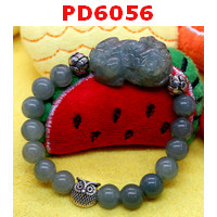 PD6056 : สร้อยข้อมือปี่เซียะหยกเขียวเทาเกรดA
