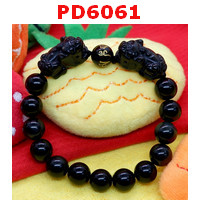 PD6061 : สร้อยข้อมือปี่เซียะคู่หินอ๊อบซิเดียน