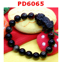 PD6065 : สร้อยข้อมือปี่เซียะหินอ๊อพซิเดียนดำ