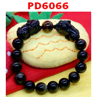 PD6066 : สร้อยข้อมือปี่เซียะคู่หินอ๊อบซิเดียน