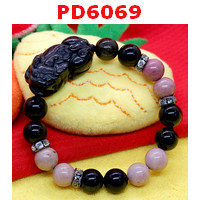 PD6069 : สร้อยข้อมือปี่เซียะหินอ๊อบซิเดียนดำ