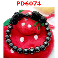 PD6074 : สร้อยข้อมือปี่เซียะคู่หินอ็อบสิเดียน