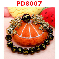 PD8007 : สร้อยข้อมือปี่เซียะทองคู่+คาถาทิเบต