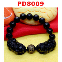 PD8009 : สร้อยข้อมือปี่เซียะคู่หินอ๊อบซิเดียน