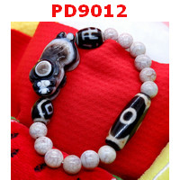 PD9012 : สร้อยข้อมือปี่เซียะหินอะเกต+DZI